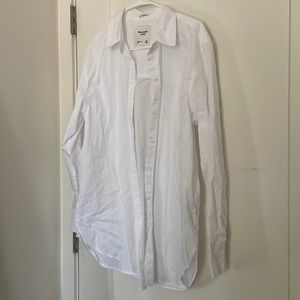 Abercrombie & Fitch white oversized button up